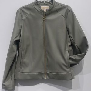NWT MICHAEL Michael Kors vegan leather jacket L